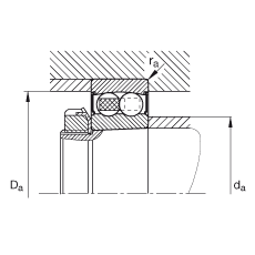 ���{�����S�� 2210-K-2RS-TVH-C3, ���� DIN 630 �˜ʵ���Ҫ�ߴ�, �F�ף��F�� 1:12���ɂȴ��ܷ�